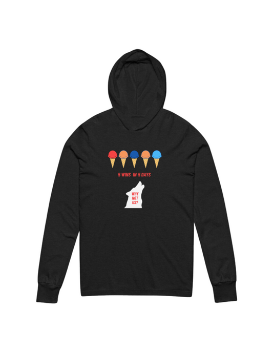 5 Wins 5 Days long-sleeve hoodie tee
