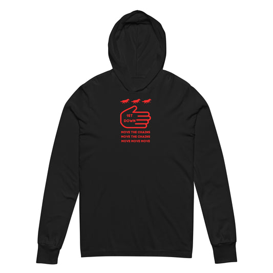 1ST Down! long-sleeve hoodie tee (alternate colors)