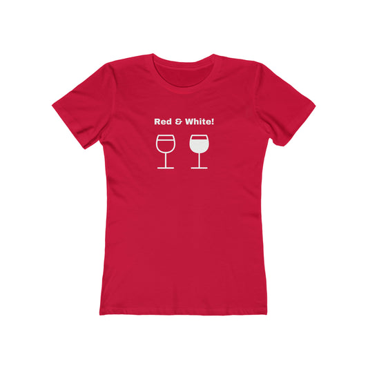 Red & White (Women's Boyfriend Tee)