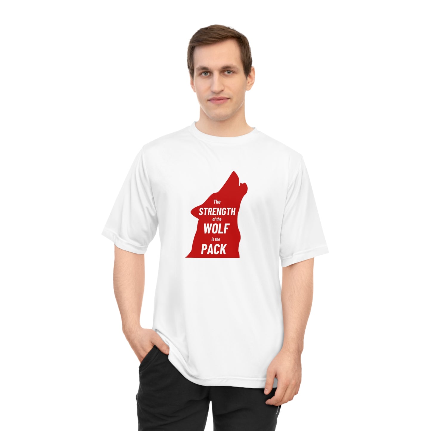 Strength of the Wolf Performance T (Red Logo)