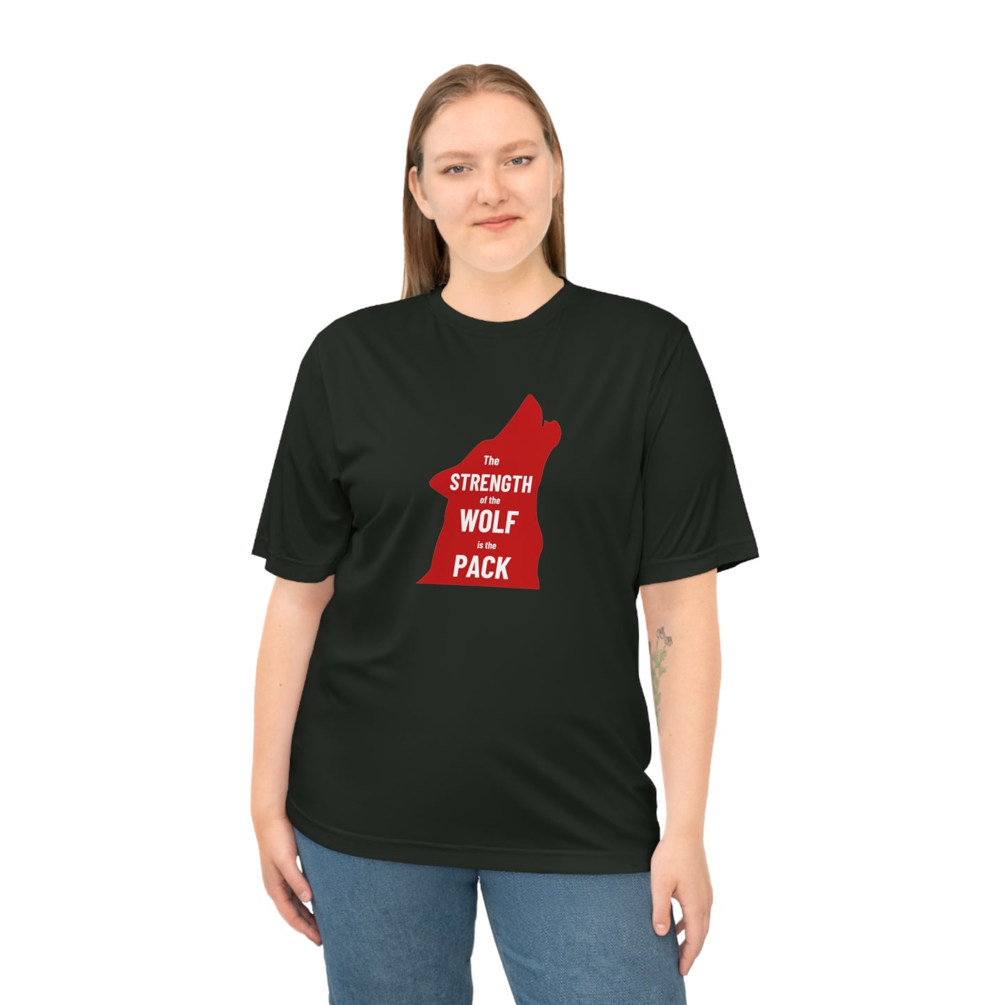 Strength of the Wolf Performance T (Red Logo)