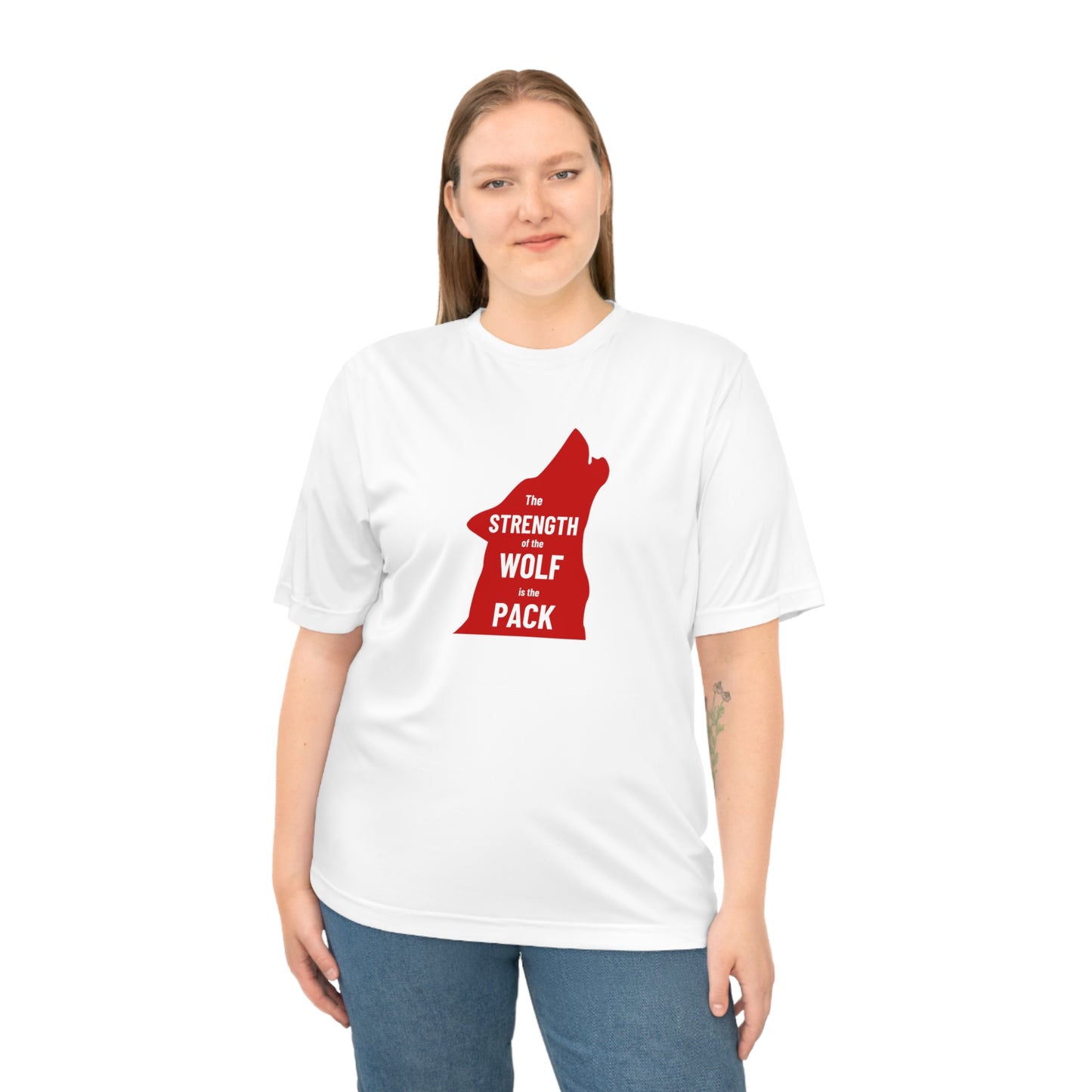 Strength of the Wolf Performance T (Red Logo)