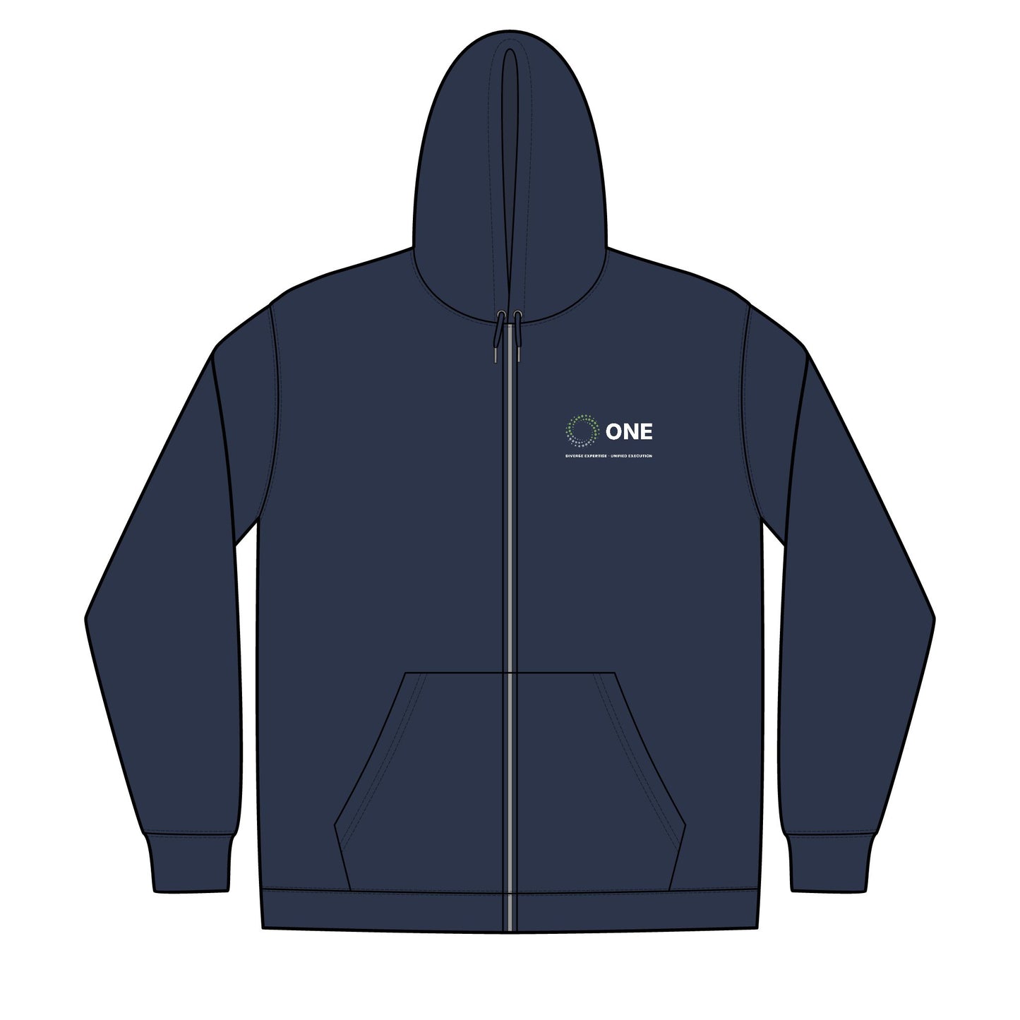 Embroidered Abrigo Professional Services Unisex Full-Zip Hooded Sweatshirt
