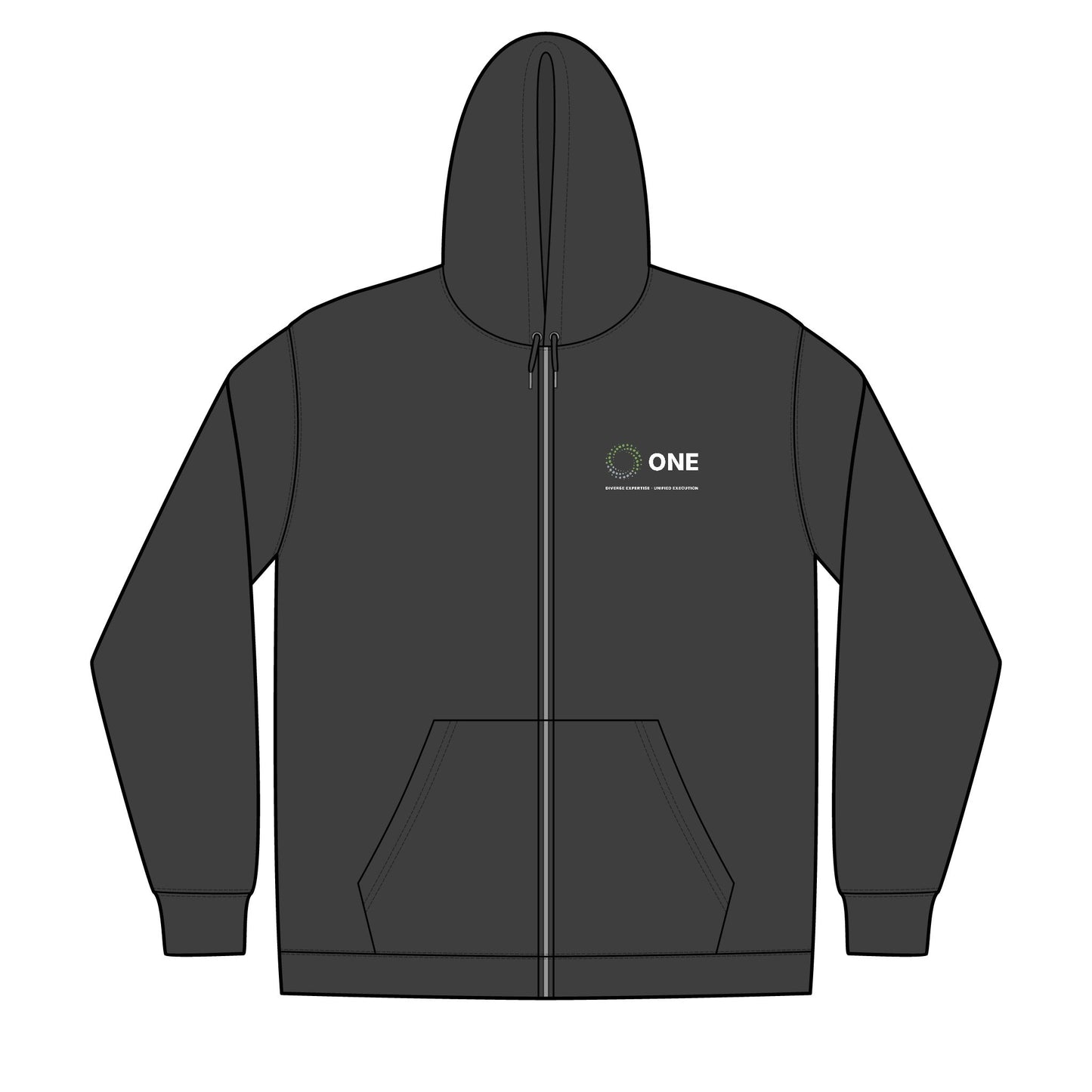 Embroidered Abrigo Professional Services Unisex Full-Zip Hooded Sweatshirt
