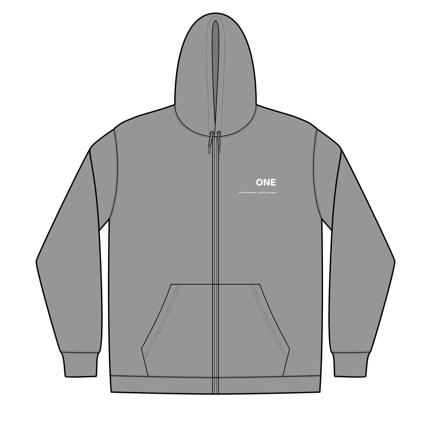 Embroidered Abrigo Professional Services Unisex Full-Zip Hooded Sweatshirt