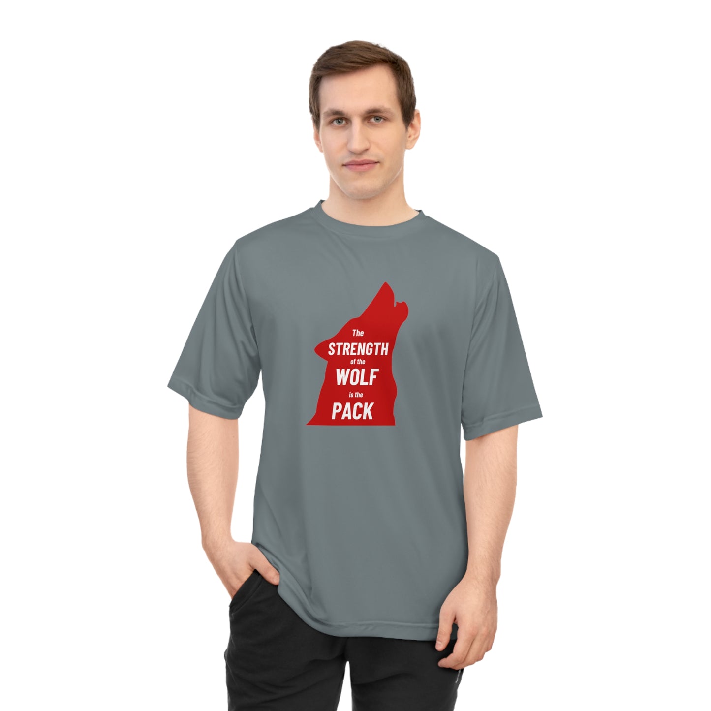 Strength of the Wolf Performance T (Red Logo)