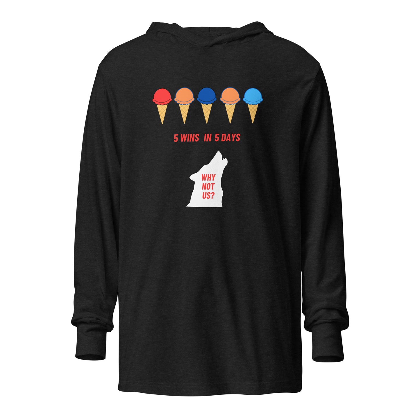 5 Wins 5 Days long-sleeve hoodie tee