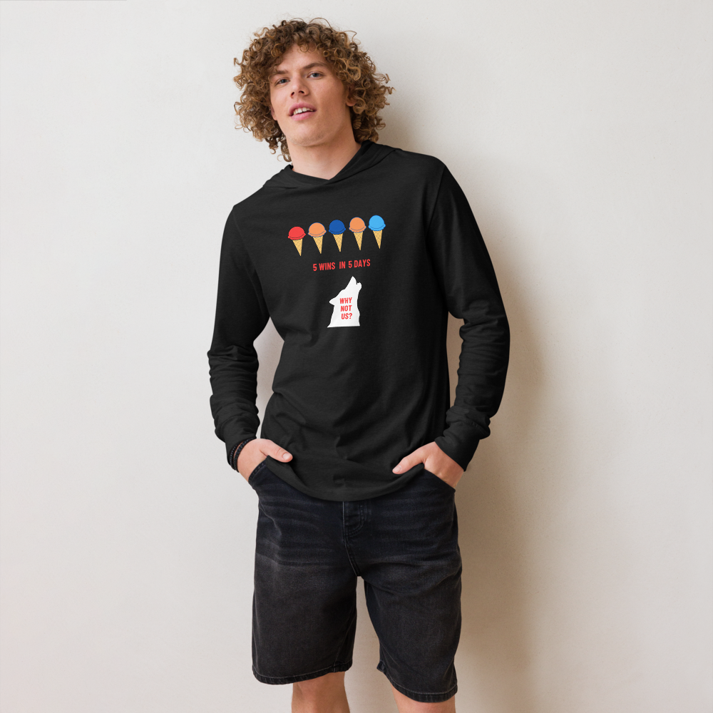 5 Wins 5 Days long-sleeve hoodie tee