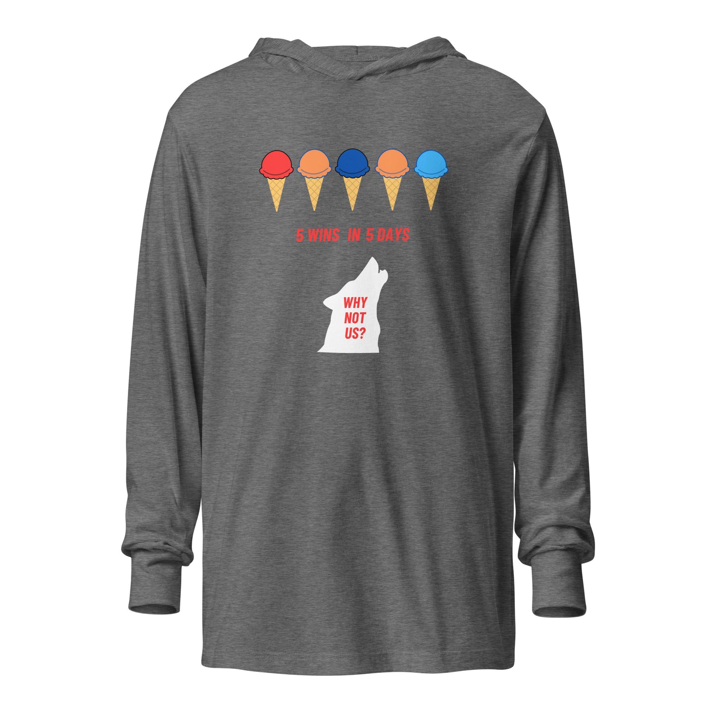 5 Wins 5 Days long-sleeve hoodie tee