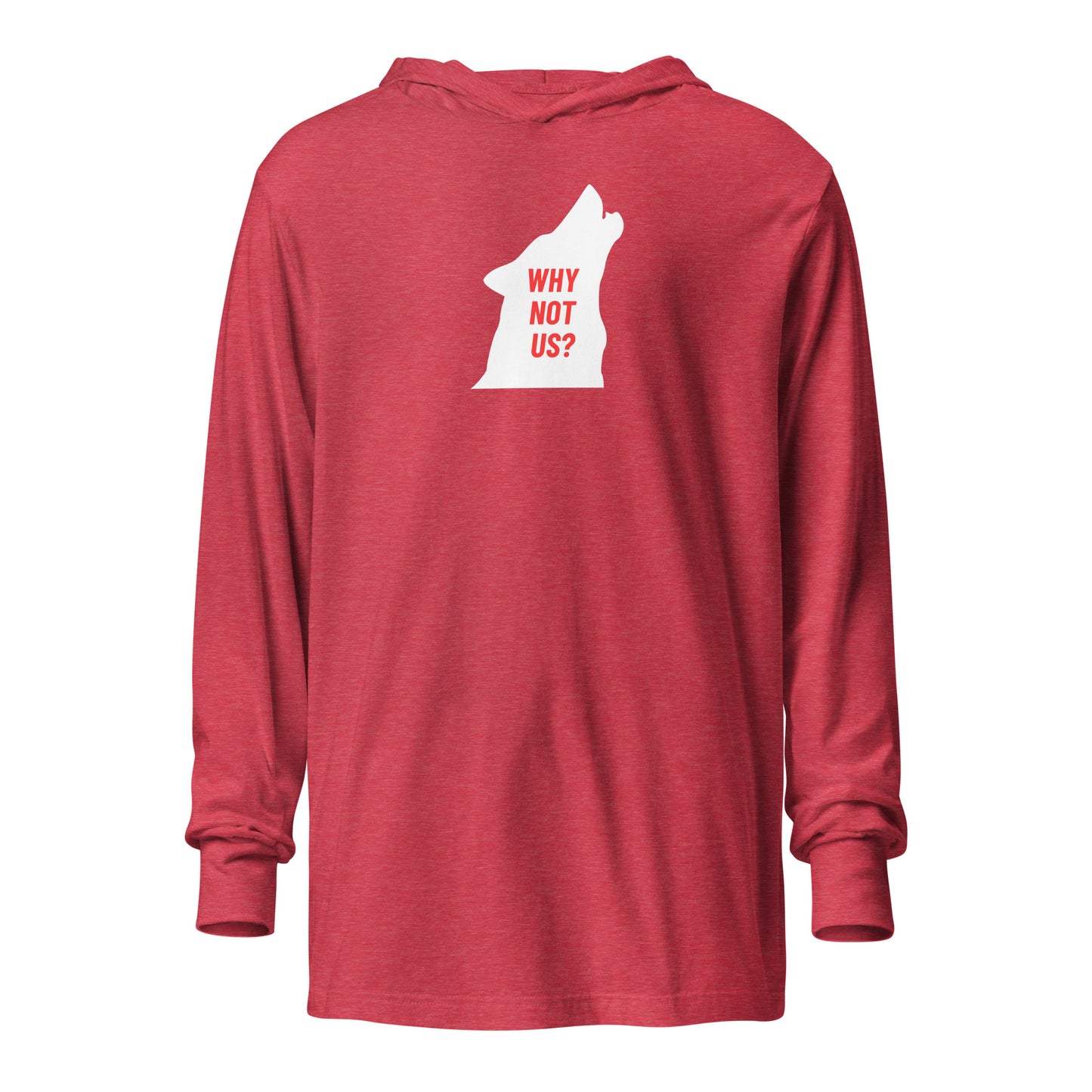 Why Not Us Hooded long-sleeve tee