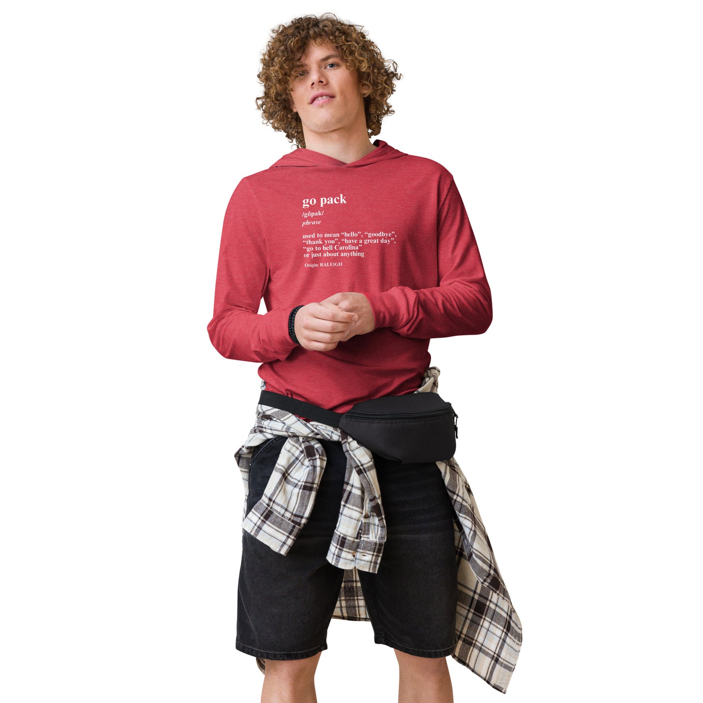 go pack long-sleeve hoodie tee