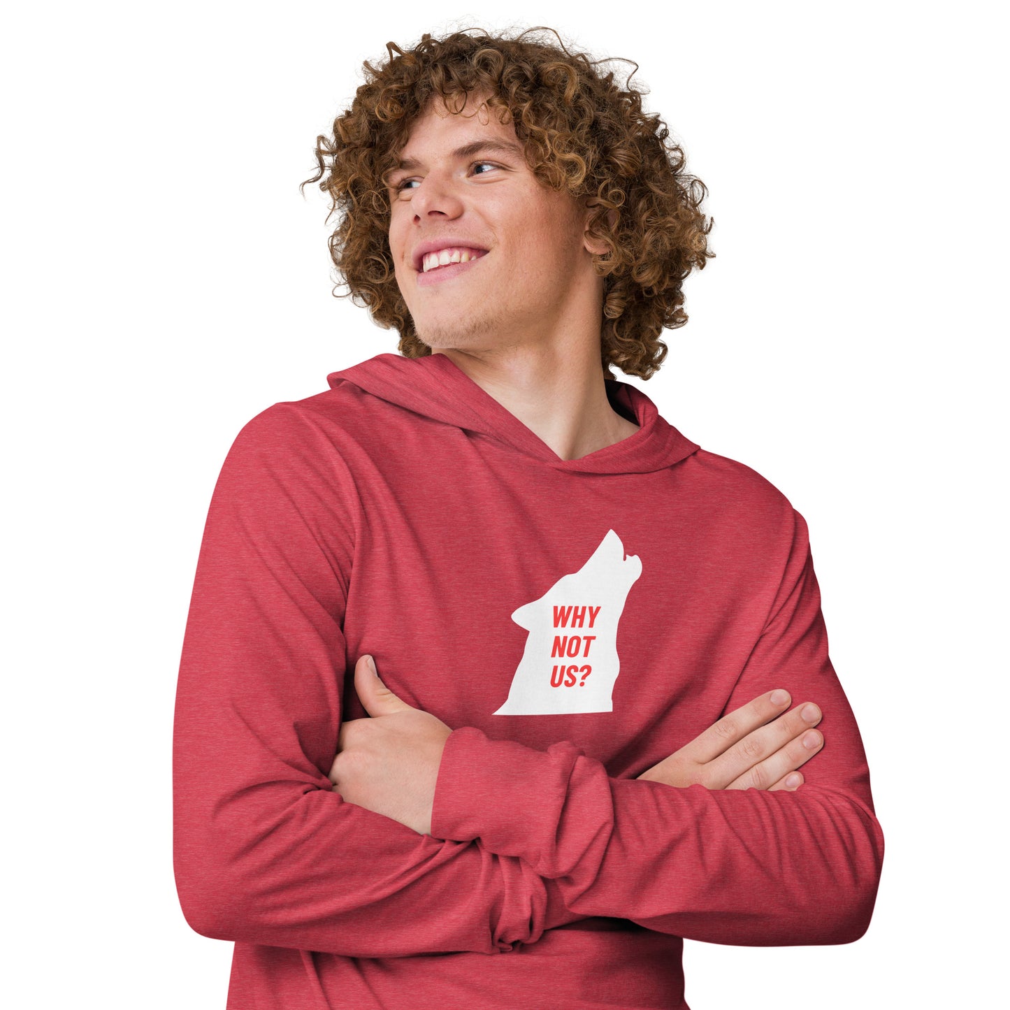 Why Not Us Hooded long-sleeve tee