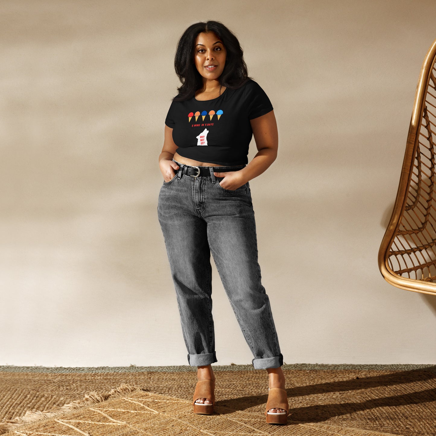 5 Wins 5 Days Crop Tee
